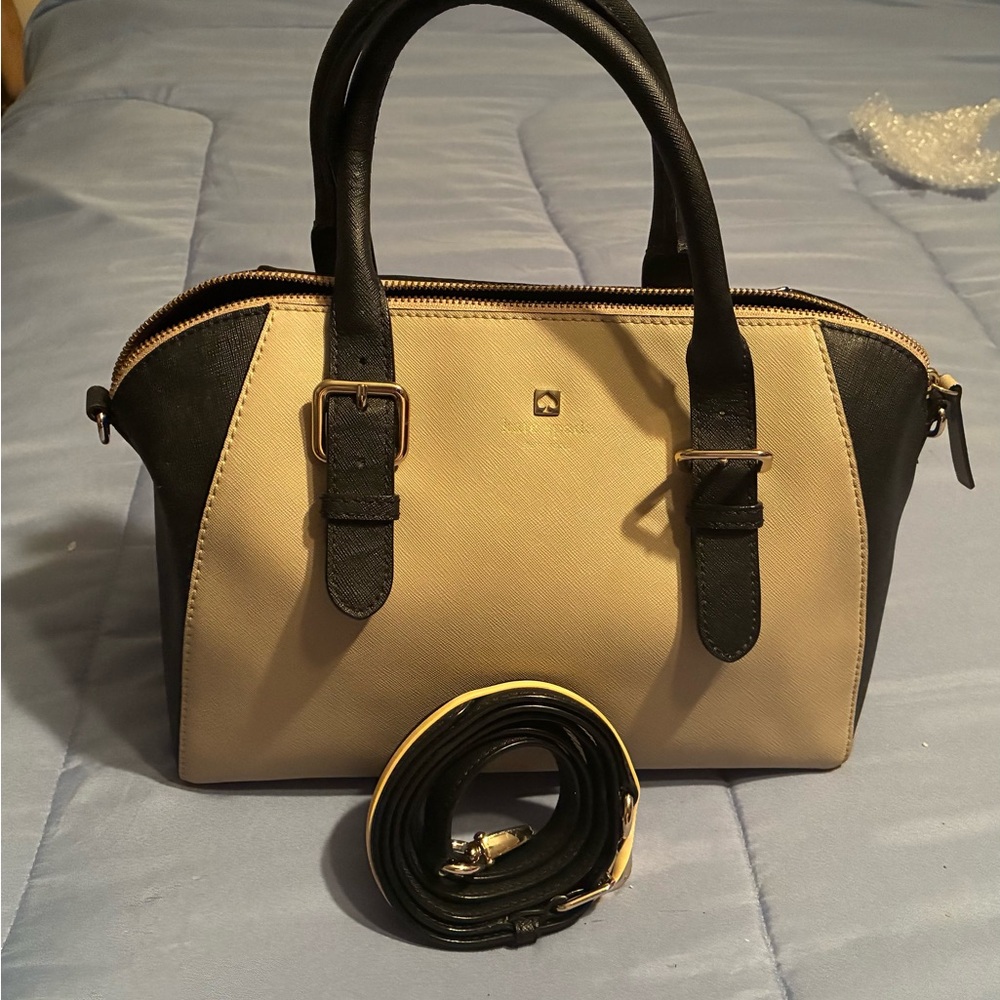 Kate Spade Black and Tan Satchel - Picture 4 of 7